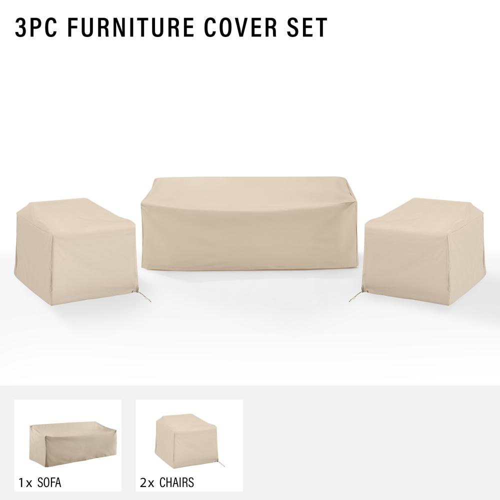 3Pc Outdoor Furniture Cover Set – 2 Chairs & 1 Sofa