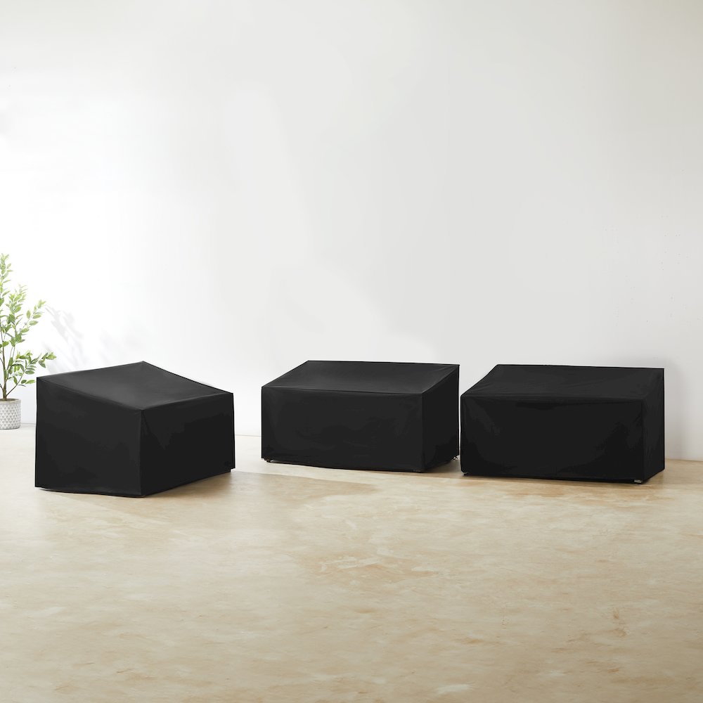 3Pc Outdoor Sectional Furniture Cover Set – 3 Loveseats