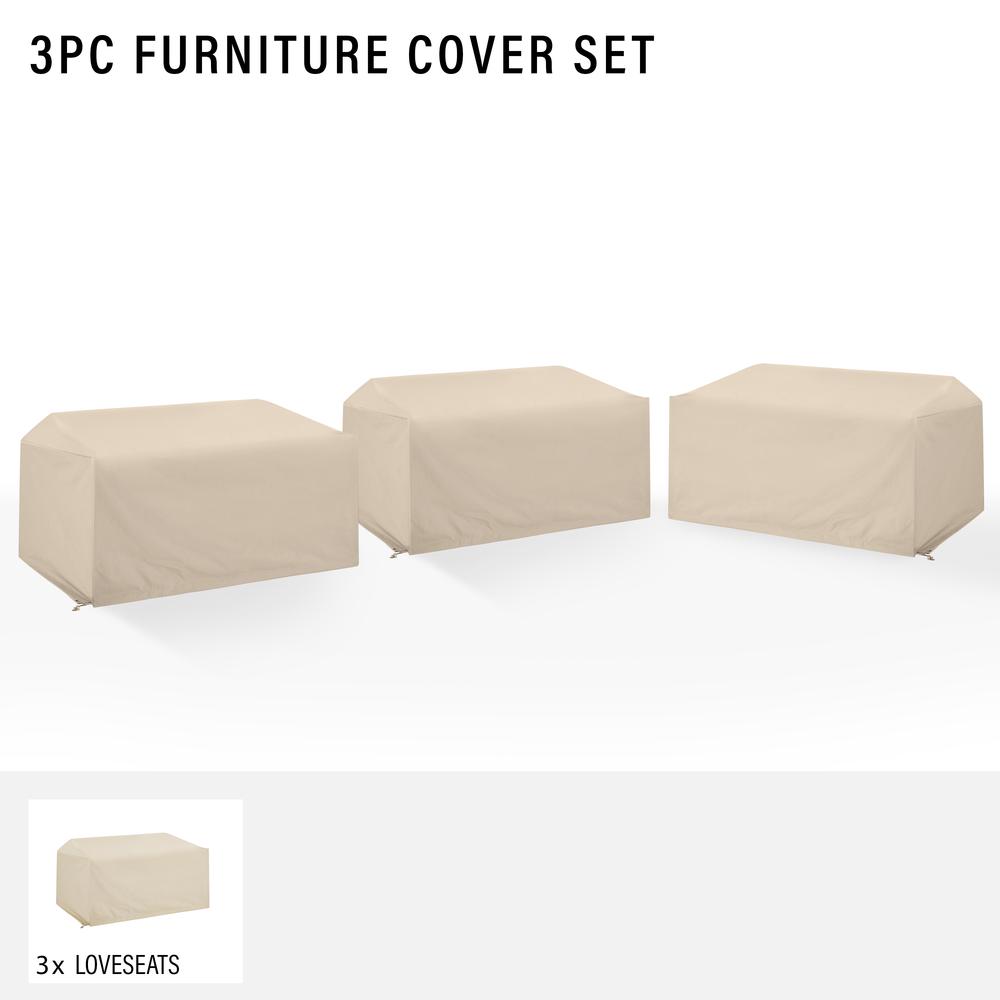 3Pc Outdoor Sectional Furniture Cover Set – 3 Loveseats