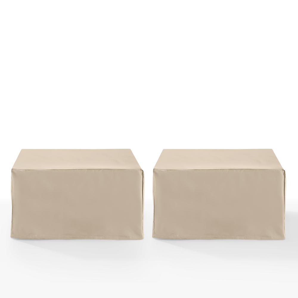 2Pc Square Table And Ottoman Furniture Cover Set – 2 Square Table/Ottoman