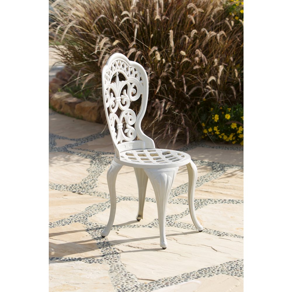 Fiesta Outdoor Aluminum Ecru 3 Piece Bistro Set