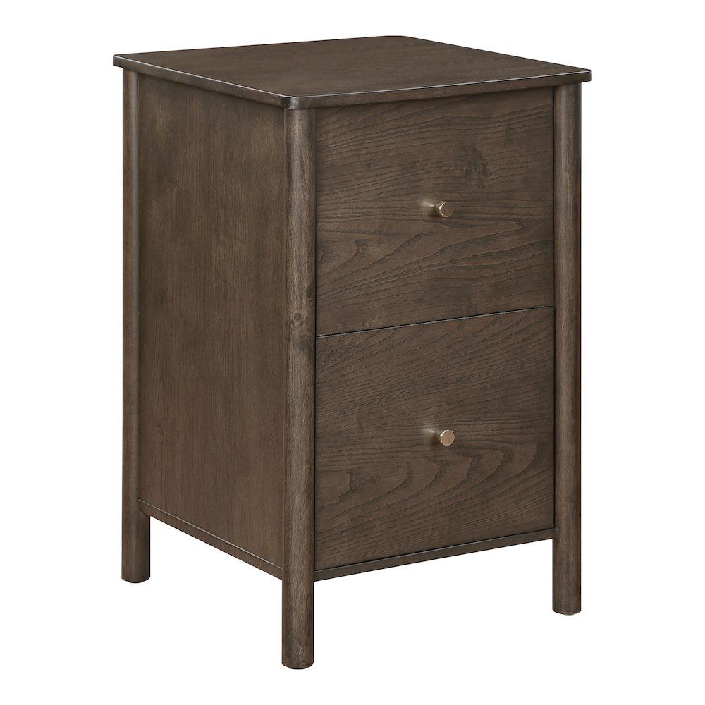 Wembley Assembled 2-Drawer File Cabinet in Burnt Ash Finish