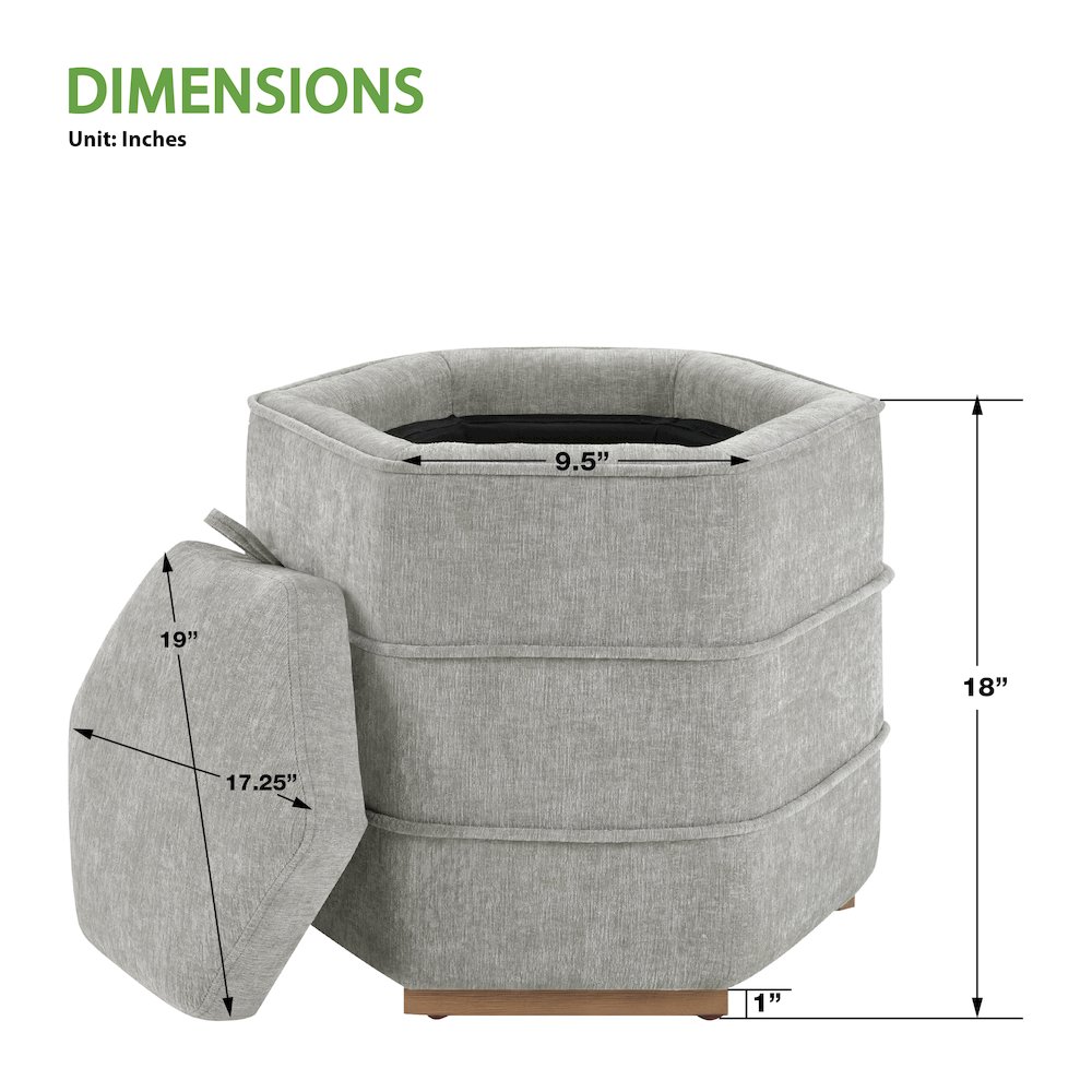 Maddox 6-sided Storage Ottoman