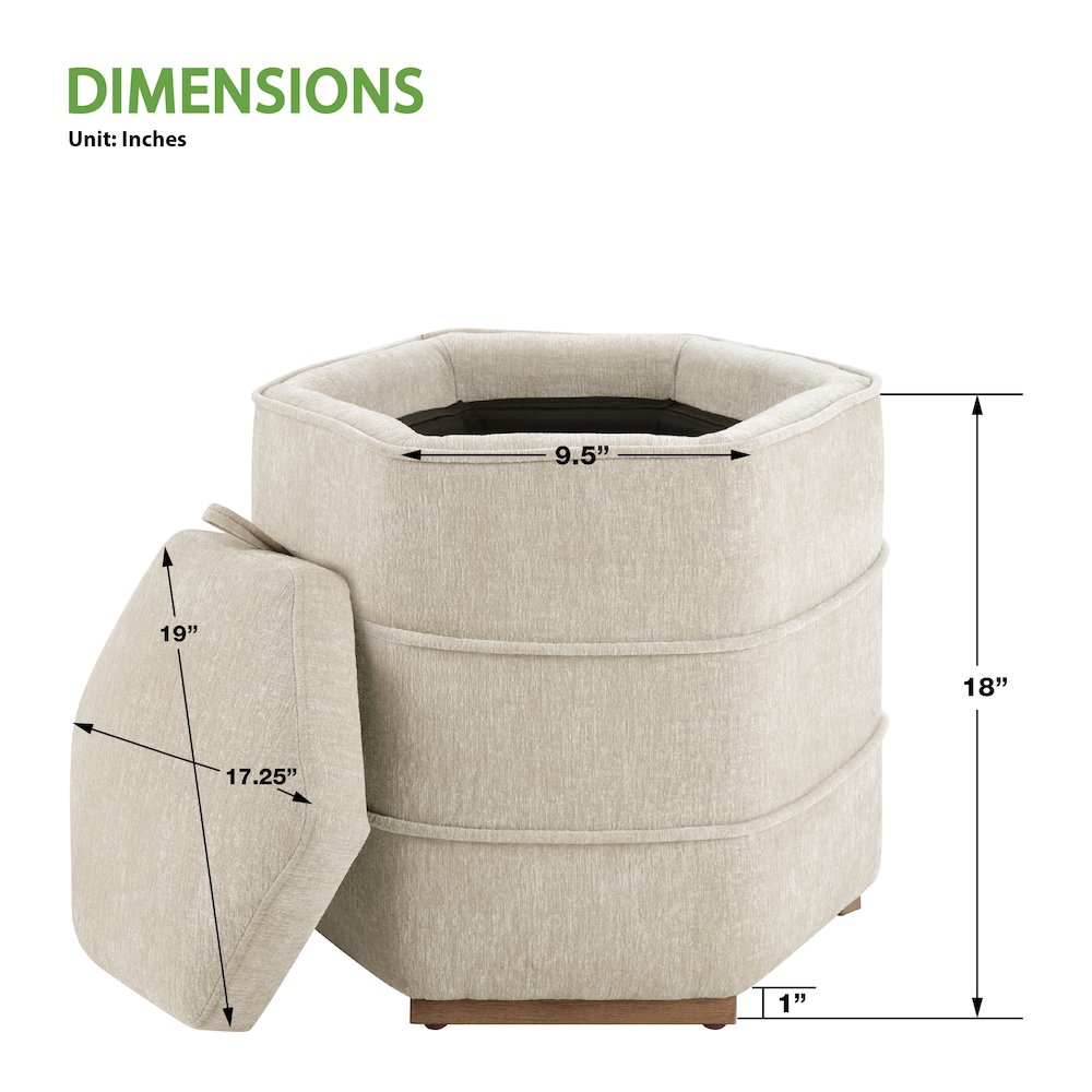 Maddox 6-sided Storage Ottoman