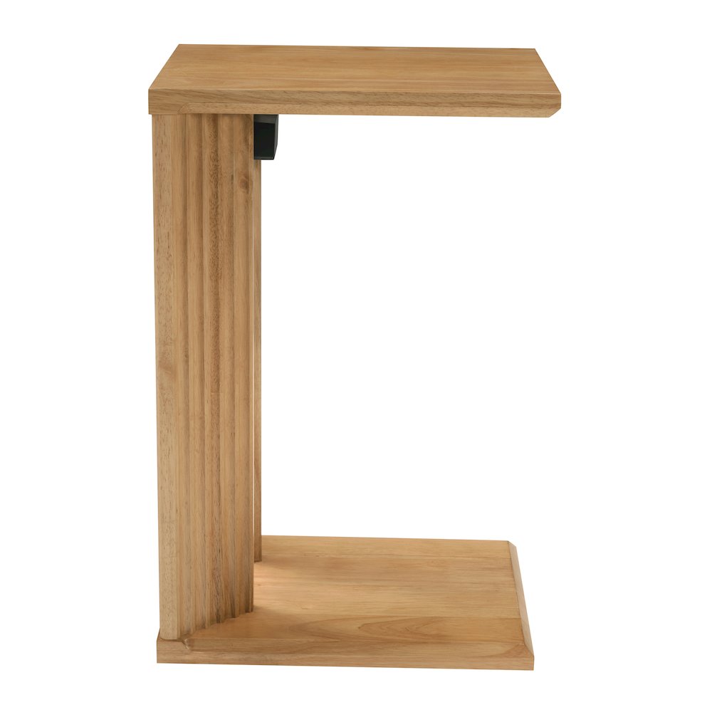 Winston Accent C-Table with Power in Natural Oak Finish