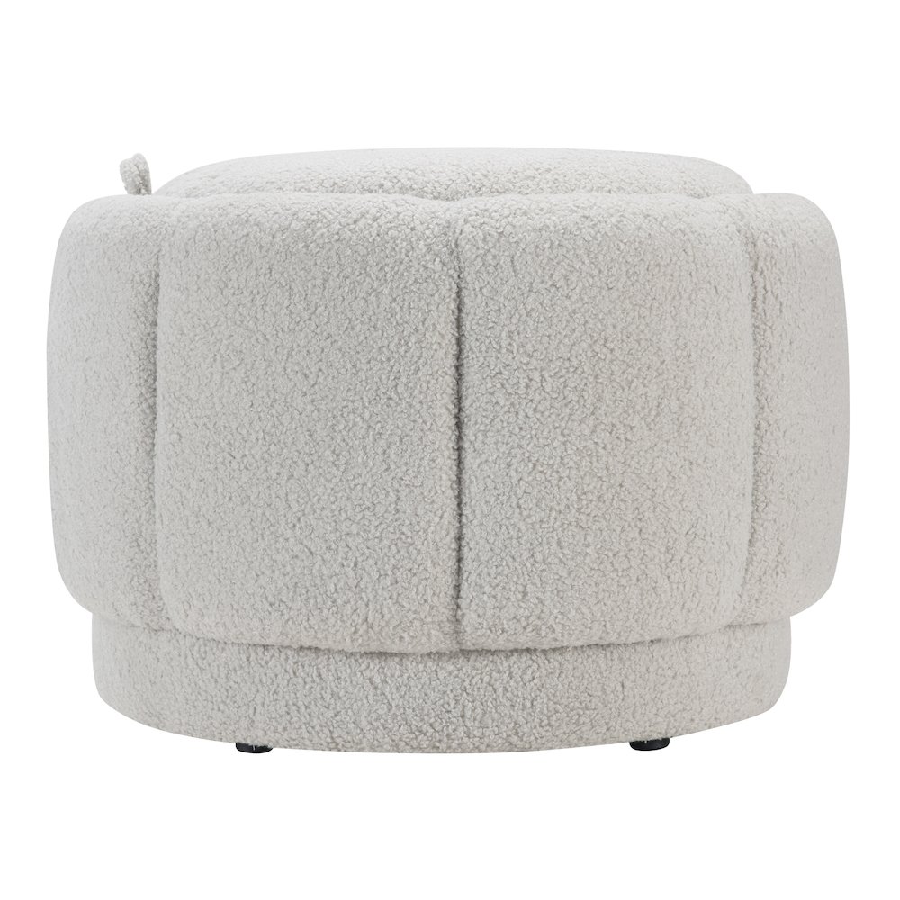 Lanyard Storage Ottoman in Fog Fabric