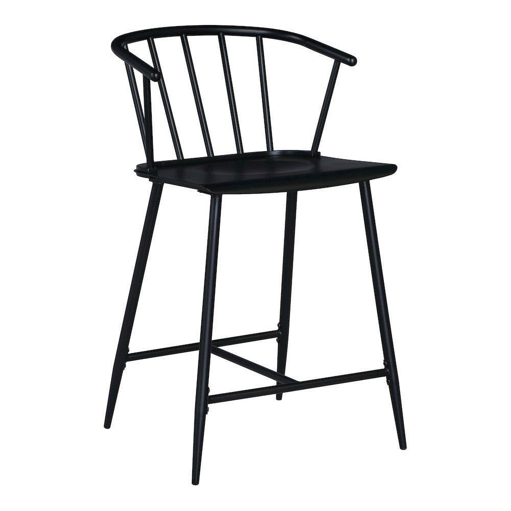 Lincoln All Metal Counter Stool in Black Finish
