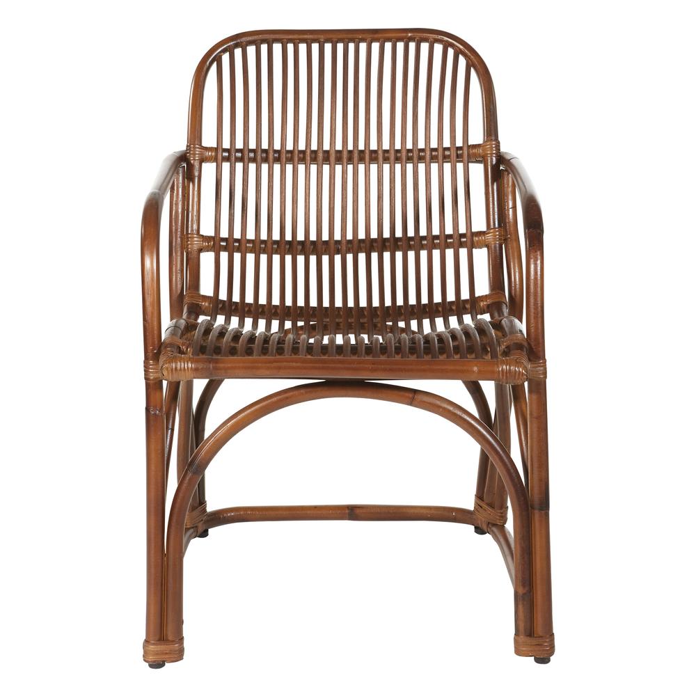 Hastings Chair with Brown Stained Rattan Frame and Sled Base ASM