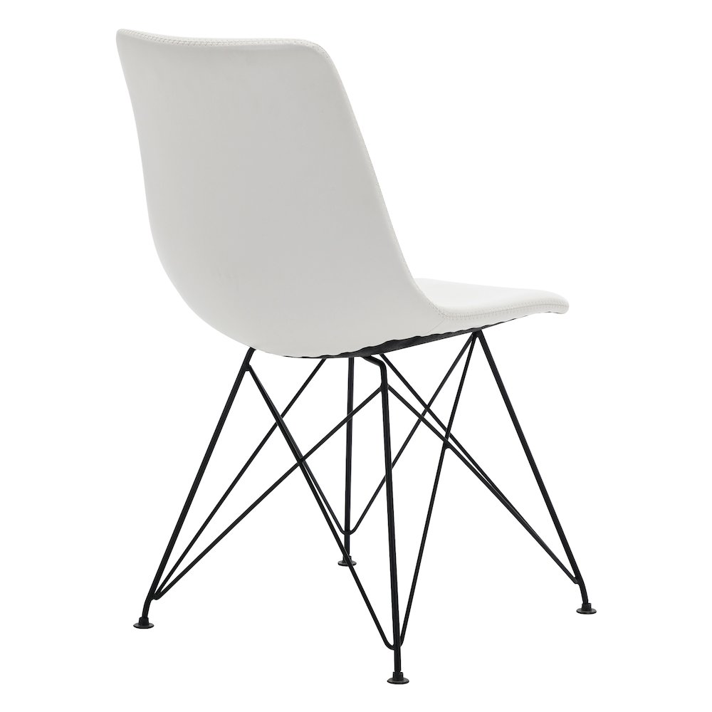 Trenton Chair 4/CTN in White Faux Leather