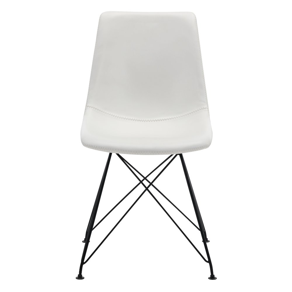 Trenton Chair 4/CTN in White Faux Leather