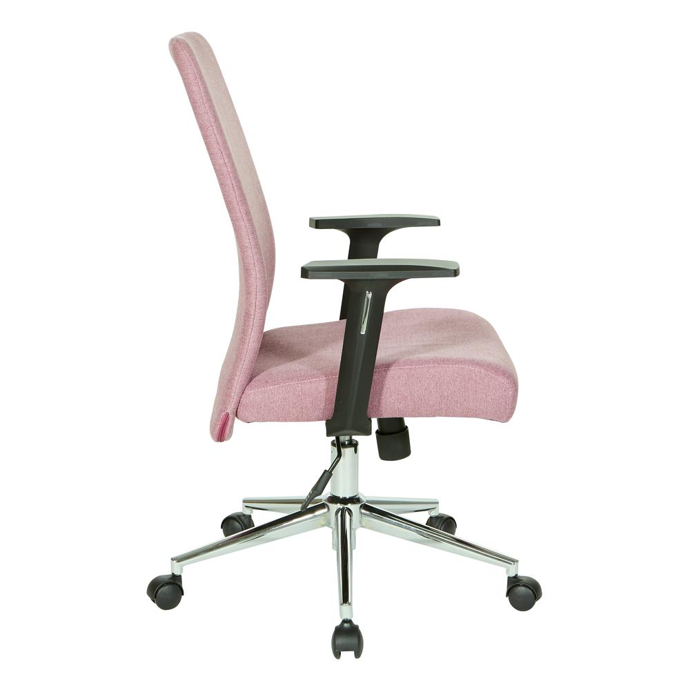 Evanston Office Chair in Orchid Fabric with Chrome Base