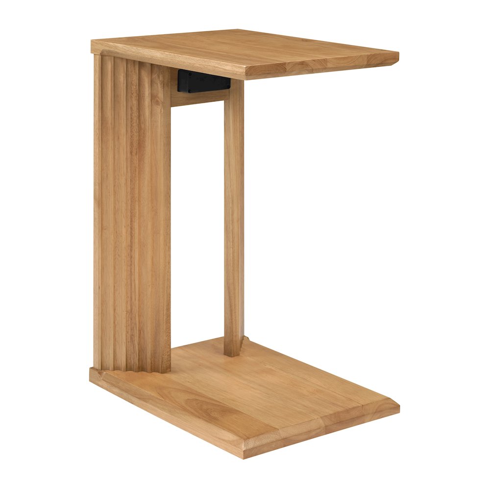 Winston Accent C-Table with Power in Natural Oak Finish