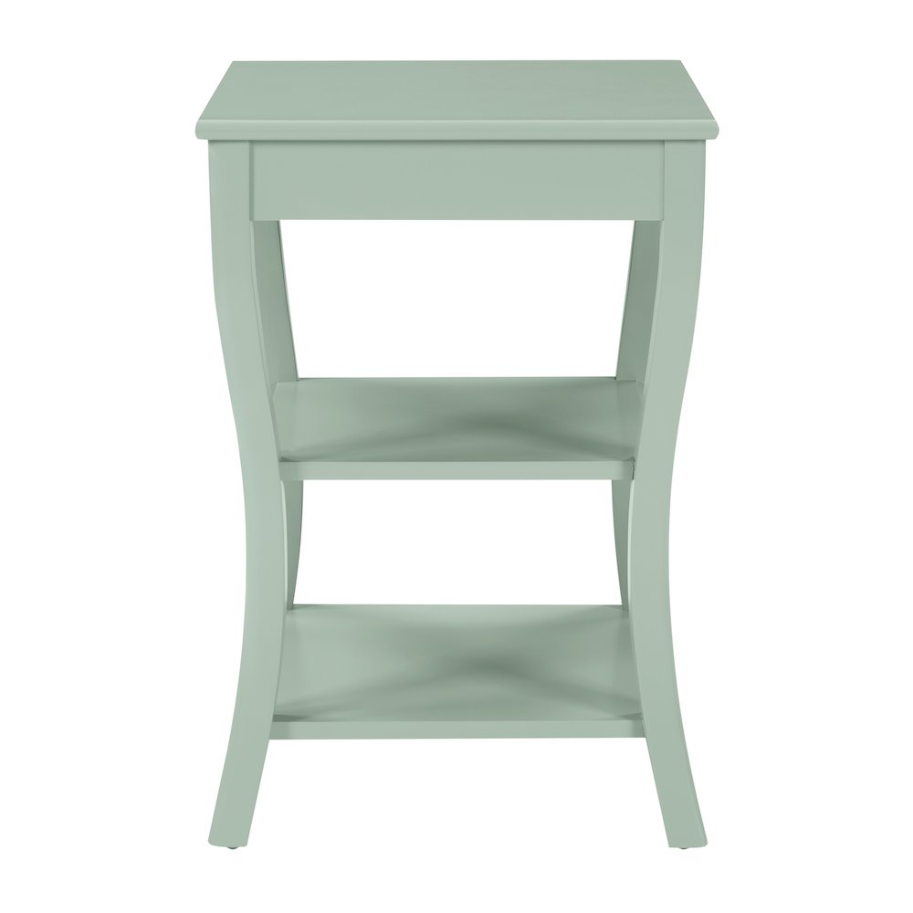 Golden Side Table in Sage Green Wood Finish