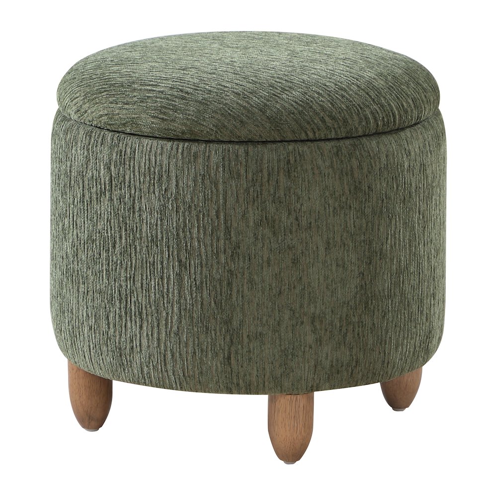 Lyra Storage Ottoman in Pine with Medium Oak Legs