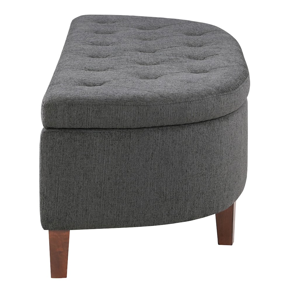 Jaycee 60″ Storage Bench in Charcoal Fabric