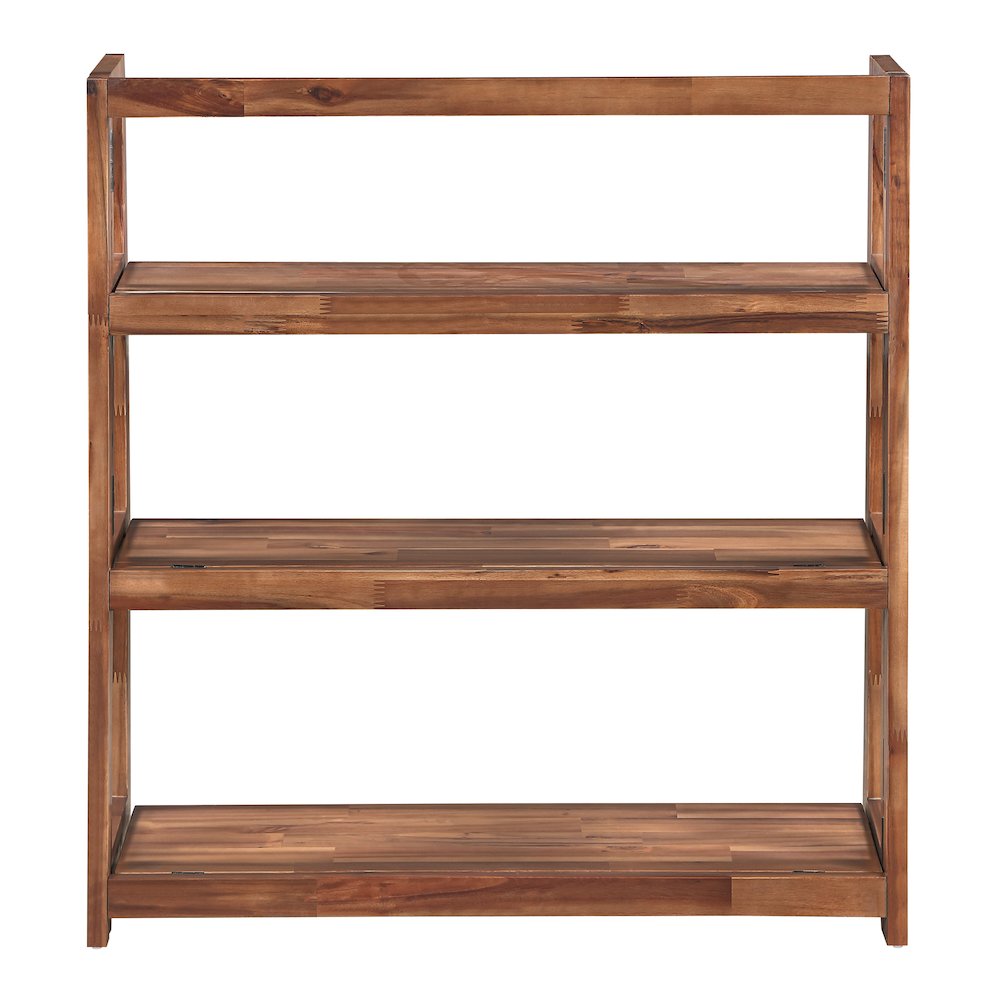 Bayfront 3-Shelf Folding Bookcase in Bayfront Acacia Wood Finish