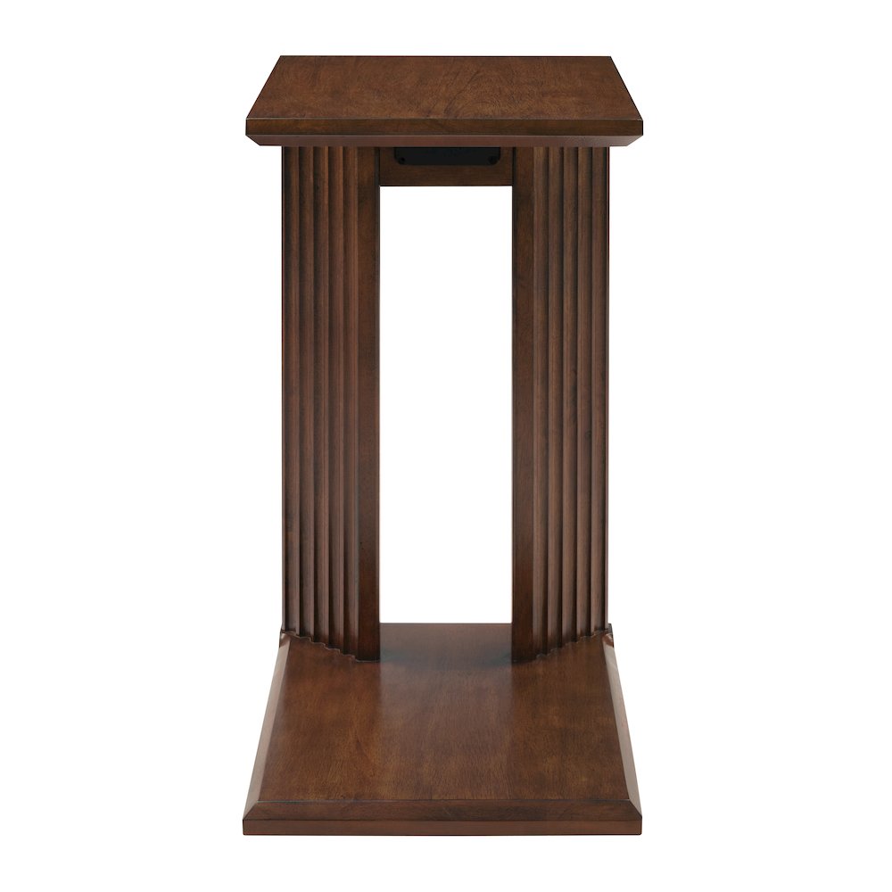 Winston Accent C-Table with Power in Dark Oak Finish