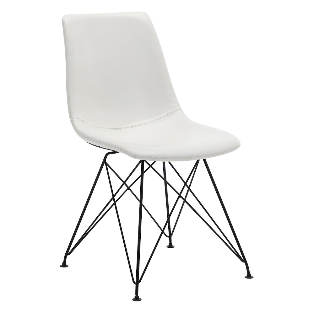 Trenton Chair 4/CTN in White Faux Leather