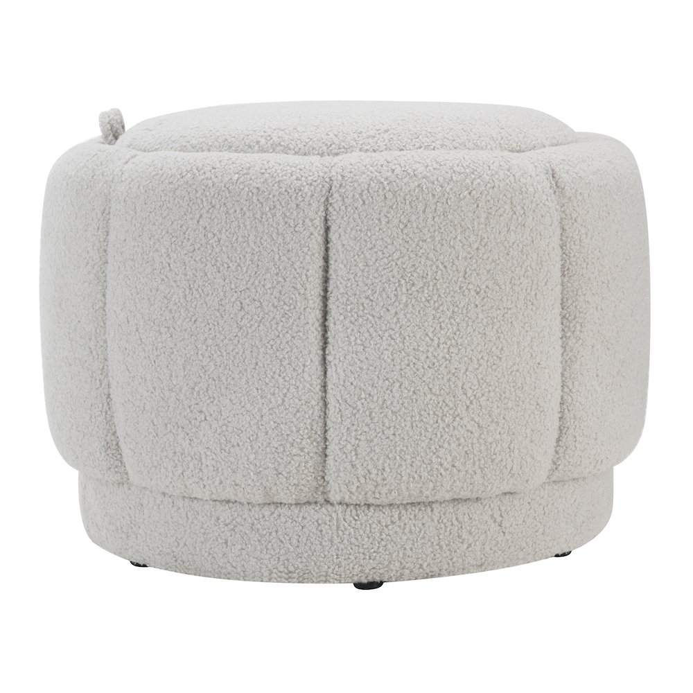 Lanyard Storage Ottoman in Fog Fabric