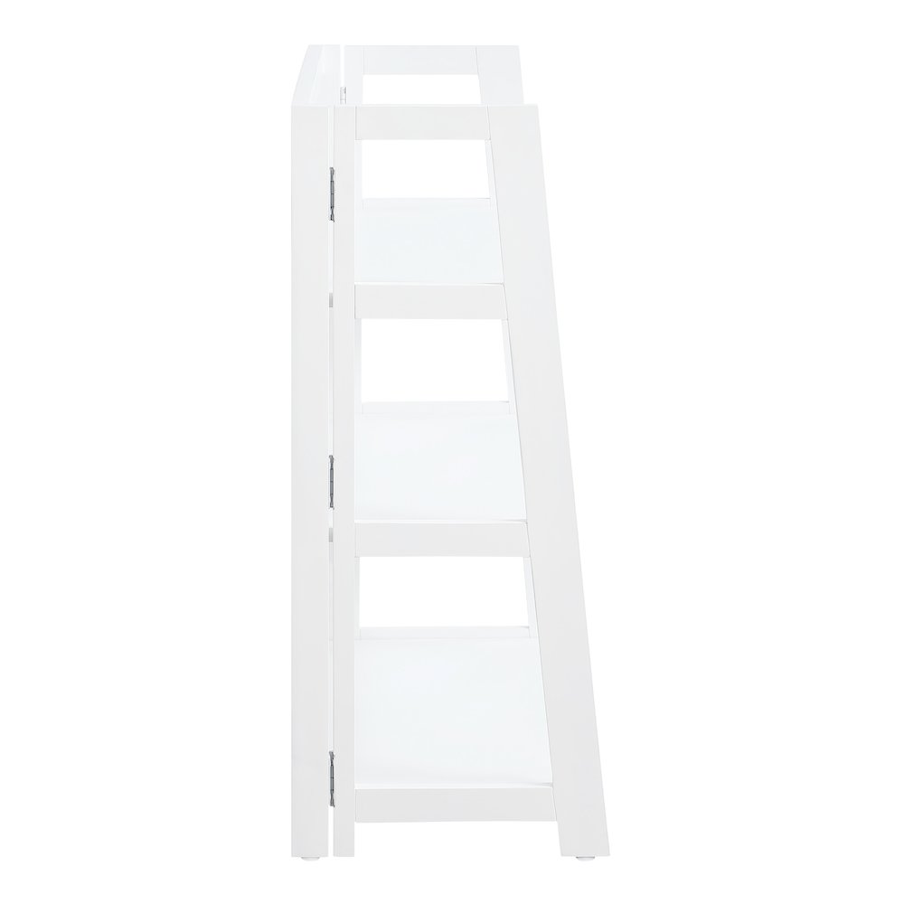Bayfront 3-Shelf Folding Bookcase in Willow White Finish