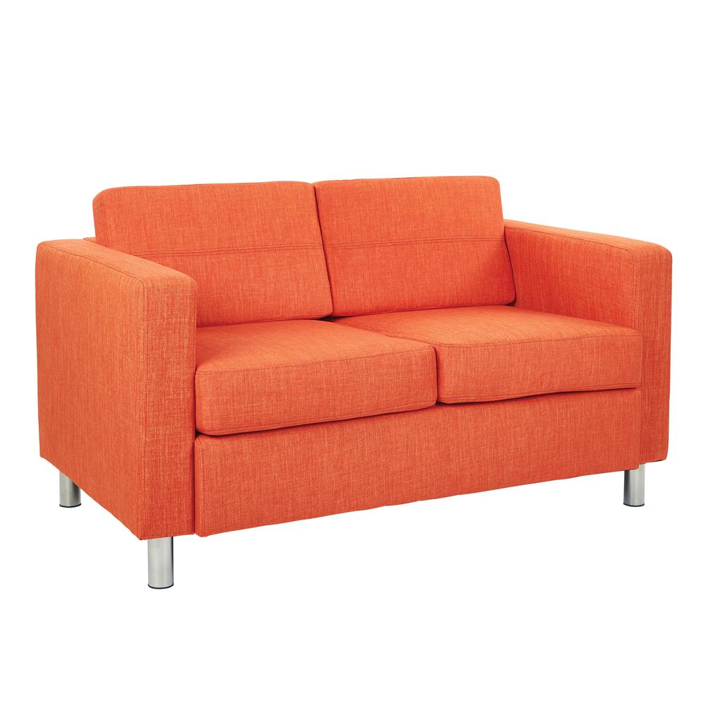Pacific LoveSeat In Tangerine Fabric