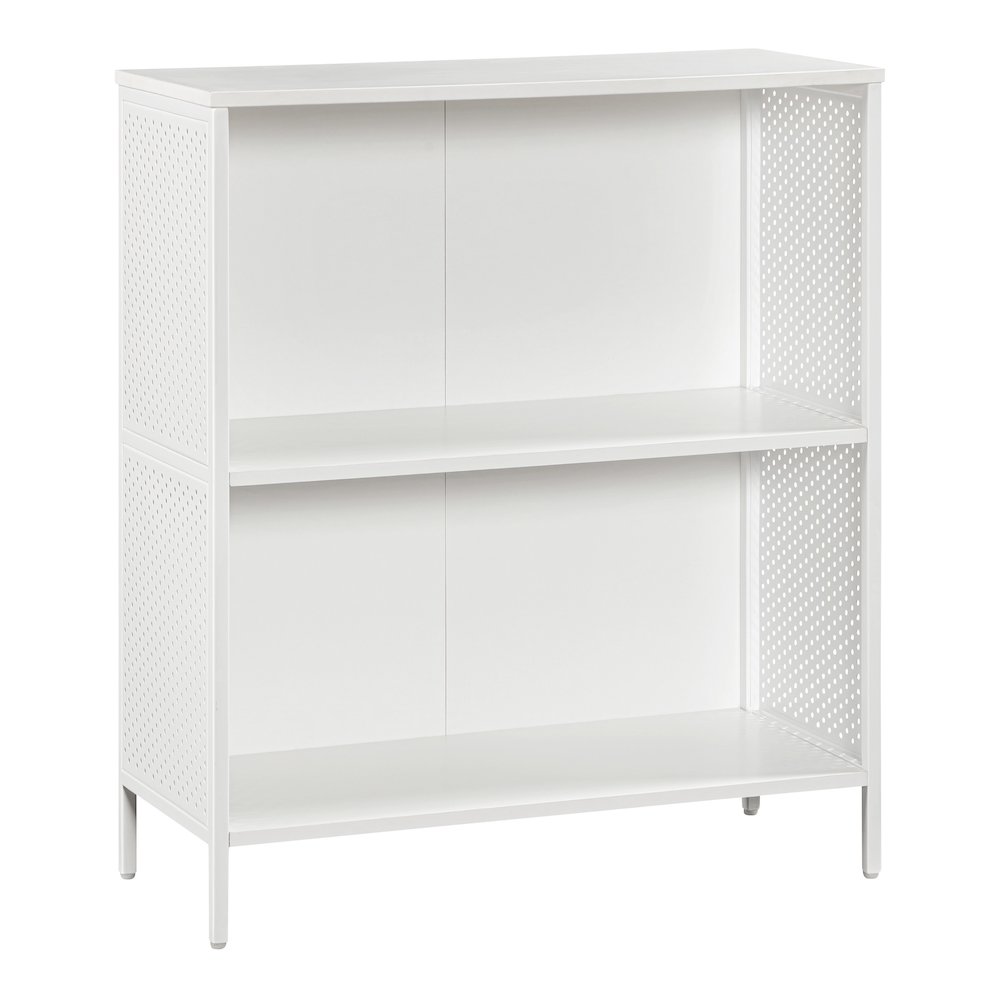 Ace 2 Shelf Bookcase In White Finish