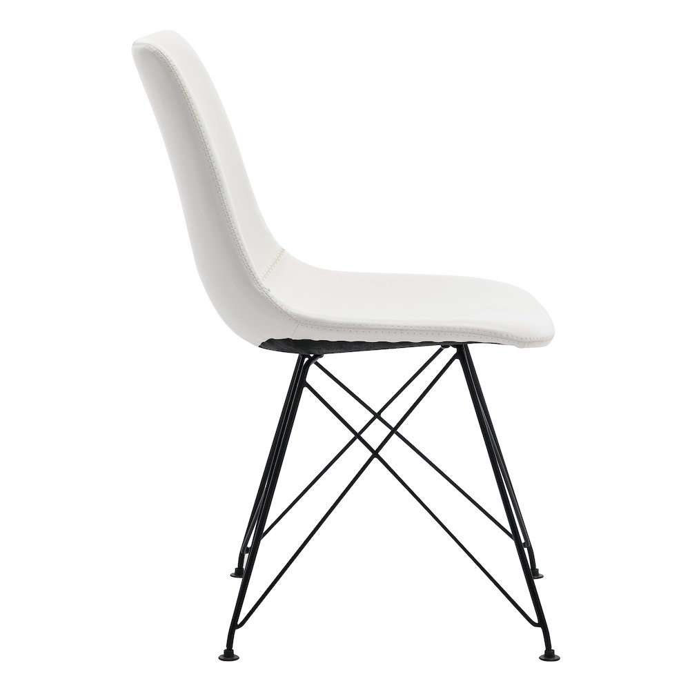 Trenton Chair 4/CTN in White Faux Leather