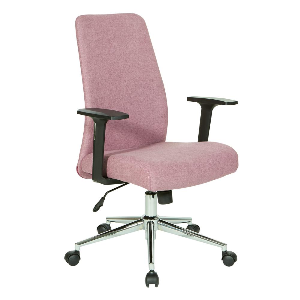 Evanston Office Chair in Orchid Fabric with Chrome Base