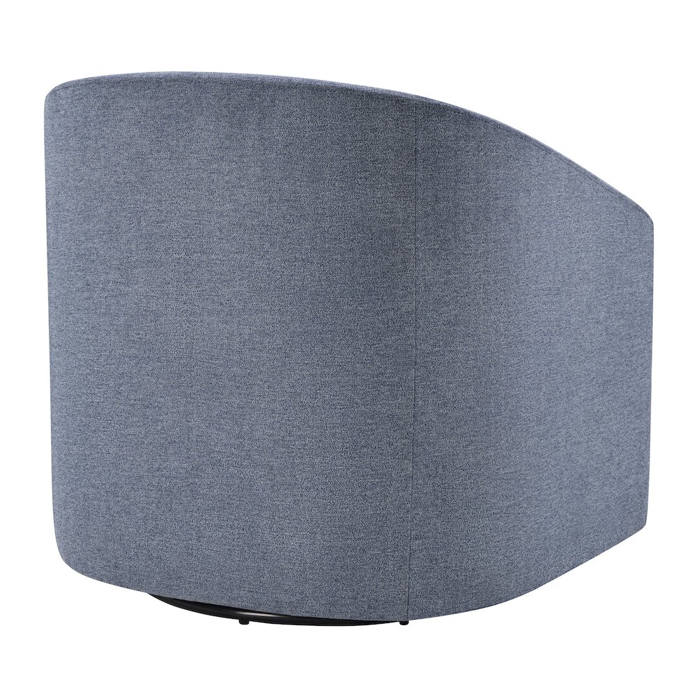 Parker Swivel Tub Chair in Blue Fabric