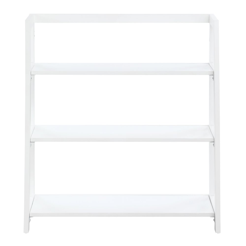 Bayfront 3-Shelf Folding Bookcase in Willow White Finish