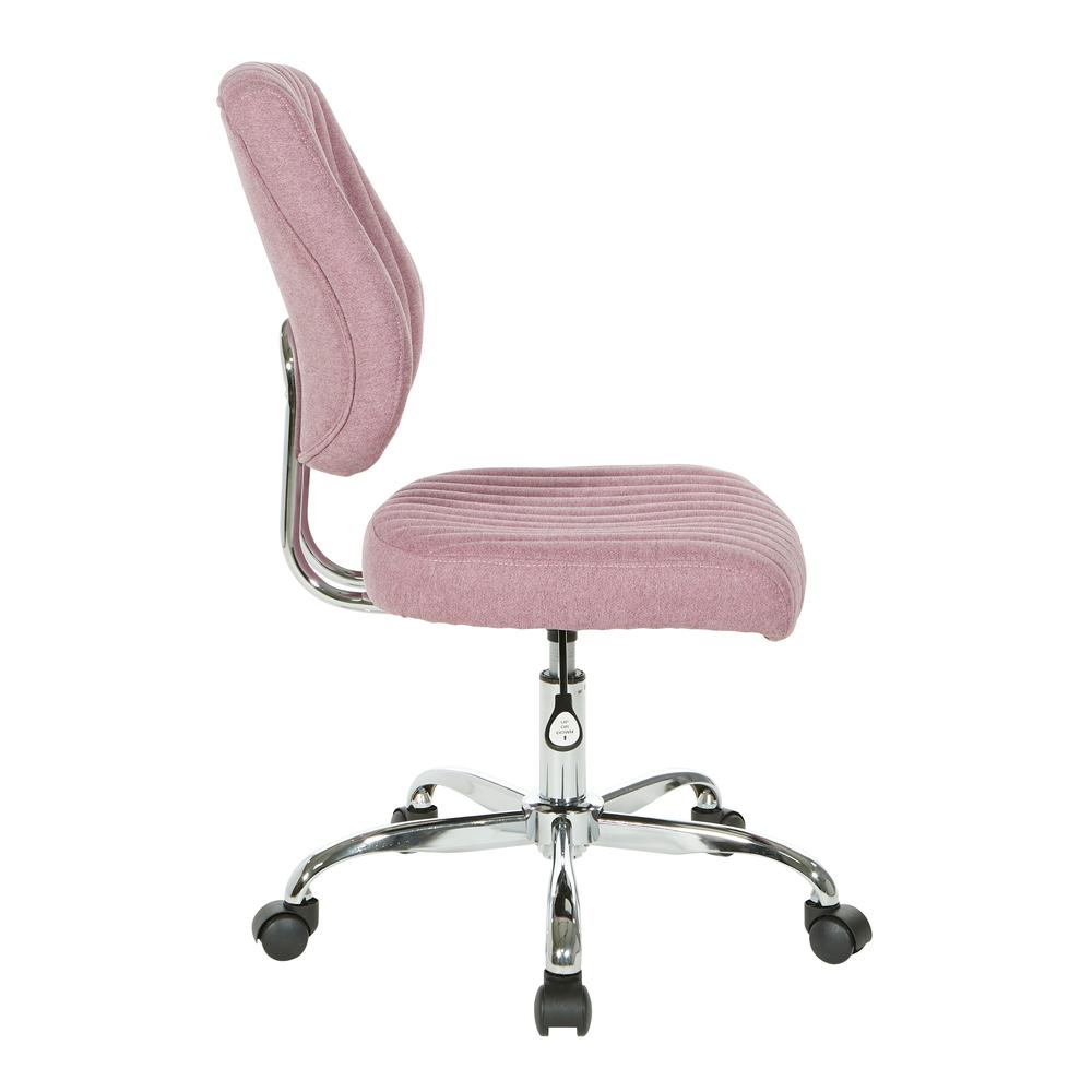 Sunnydale Office Chair in Orchid Fabric with Chrome Base