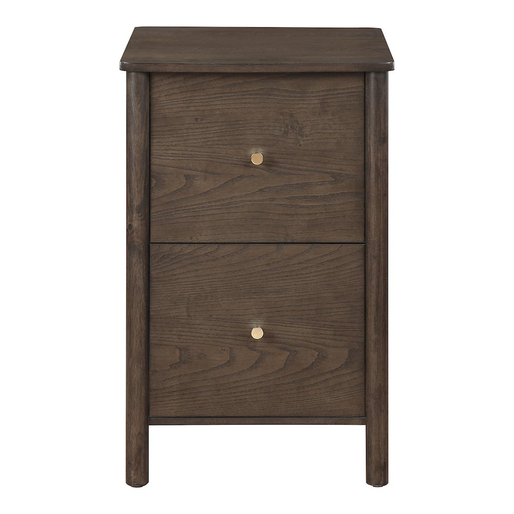 Wembley Assembled 2-Drawer File Cabinet in Burnt Ash Finish