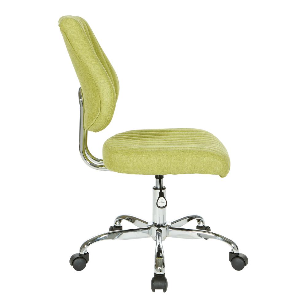 Sunnydale Office Chair in Basil Fabric with Chrome Base