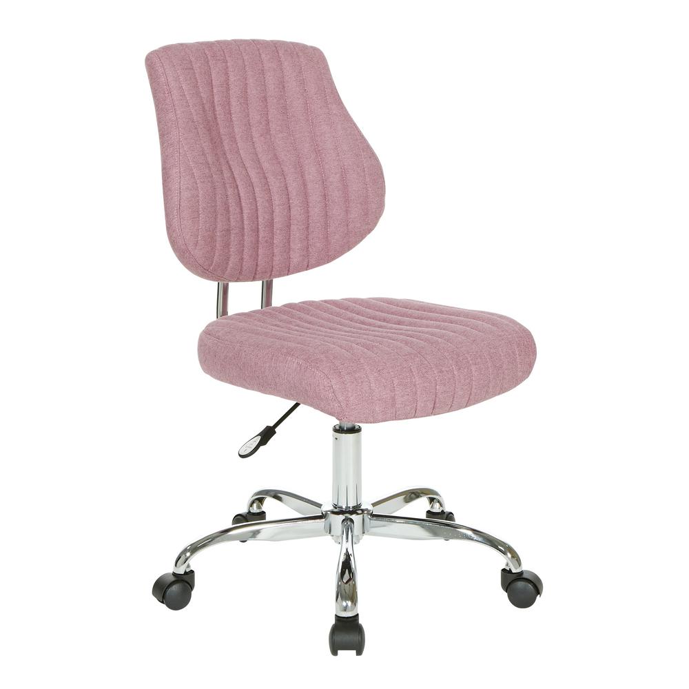 Sunnydale Office Chair in Orchid Fabric with Chrome Base