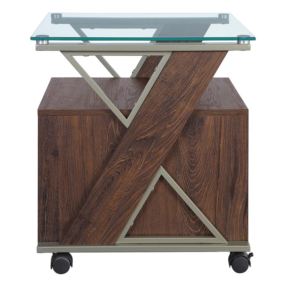 Zenos Mobile File Cabinet with Casters in Traditional Cherry