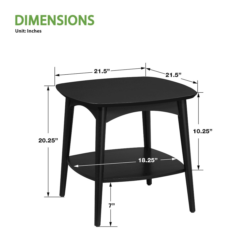 Copenhagen Accent Table in Black Finish