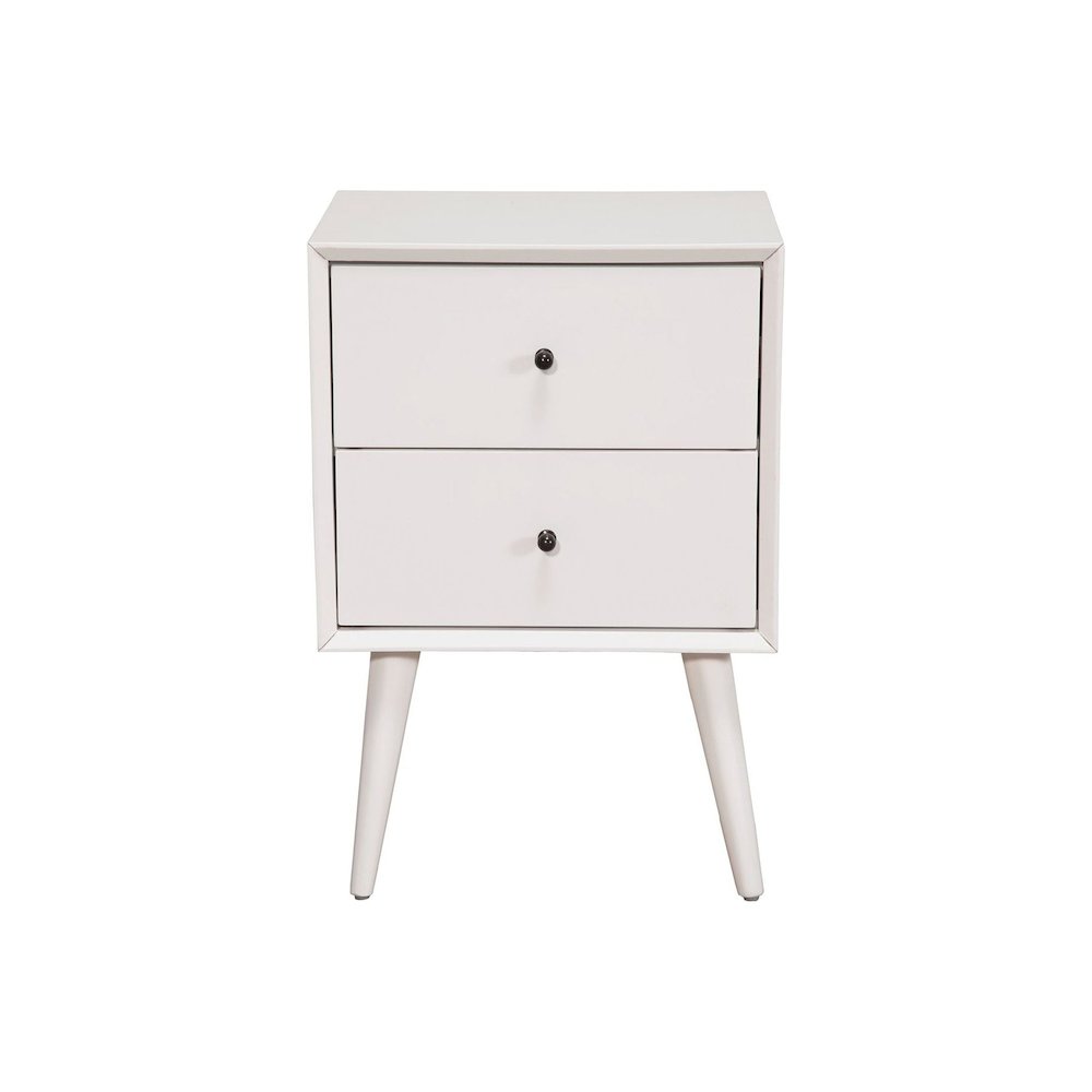 Flynn Mid Century Modern 2 Drawer Nightstand