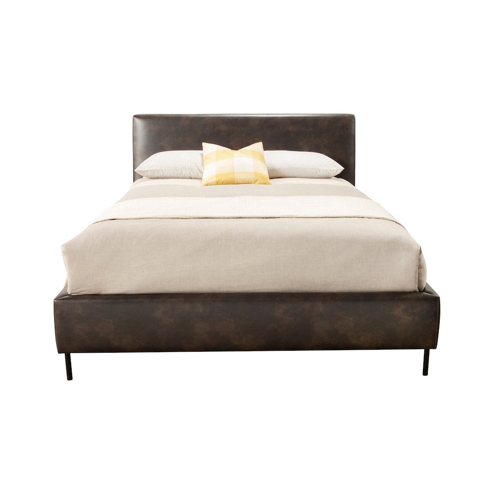 Sophia California King Faux Leather Platform Bed