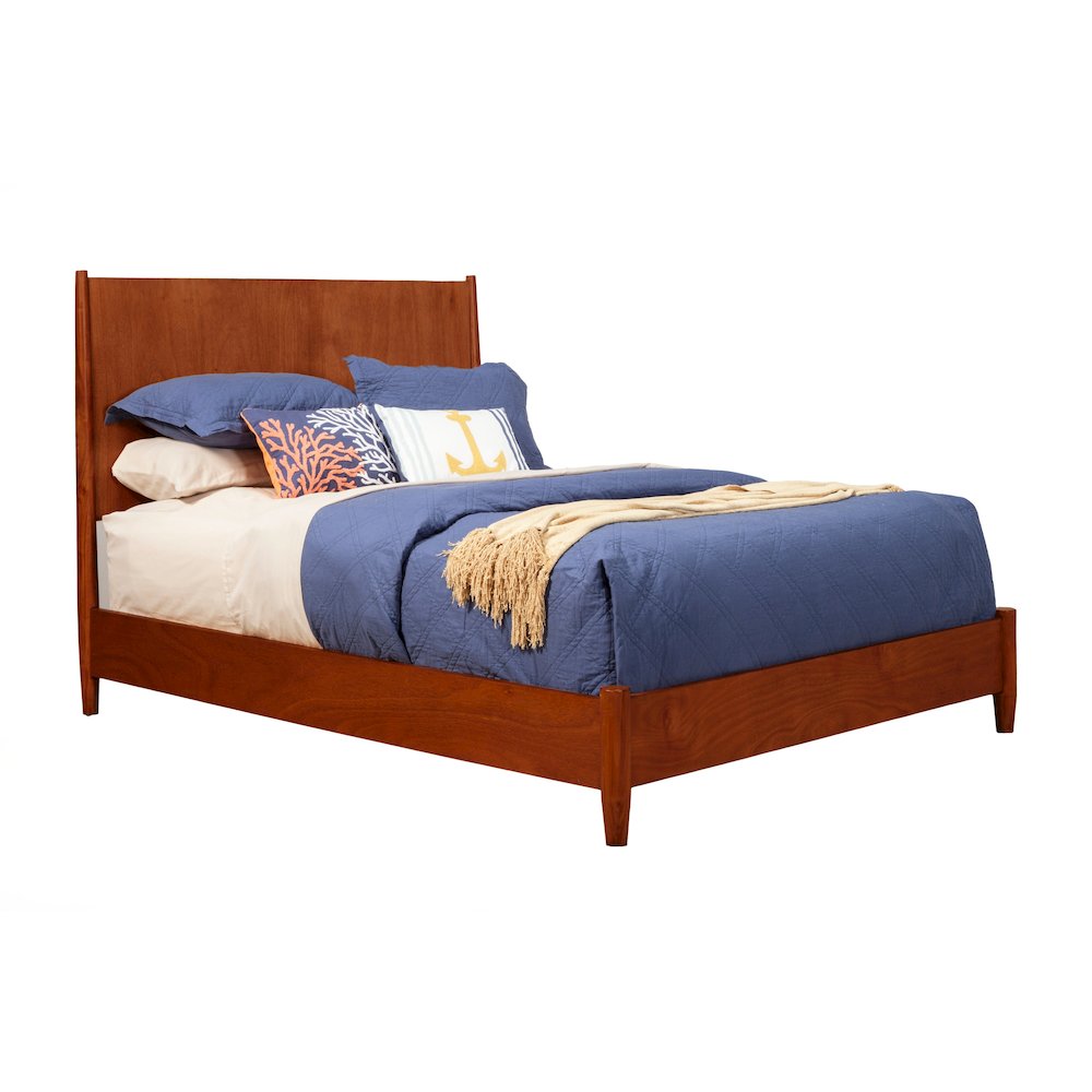 Flynn Mid Century Modern Queen Panel Bed