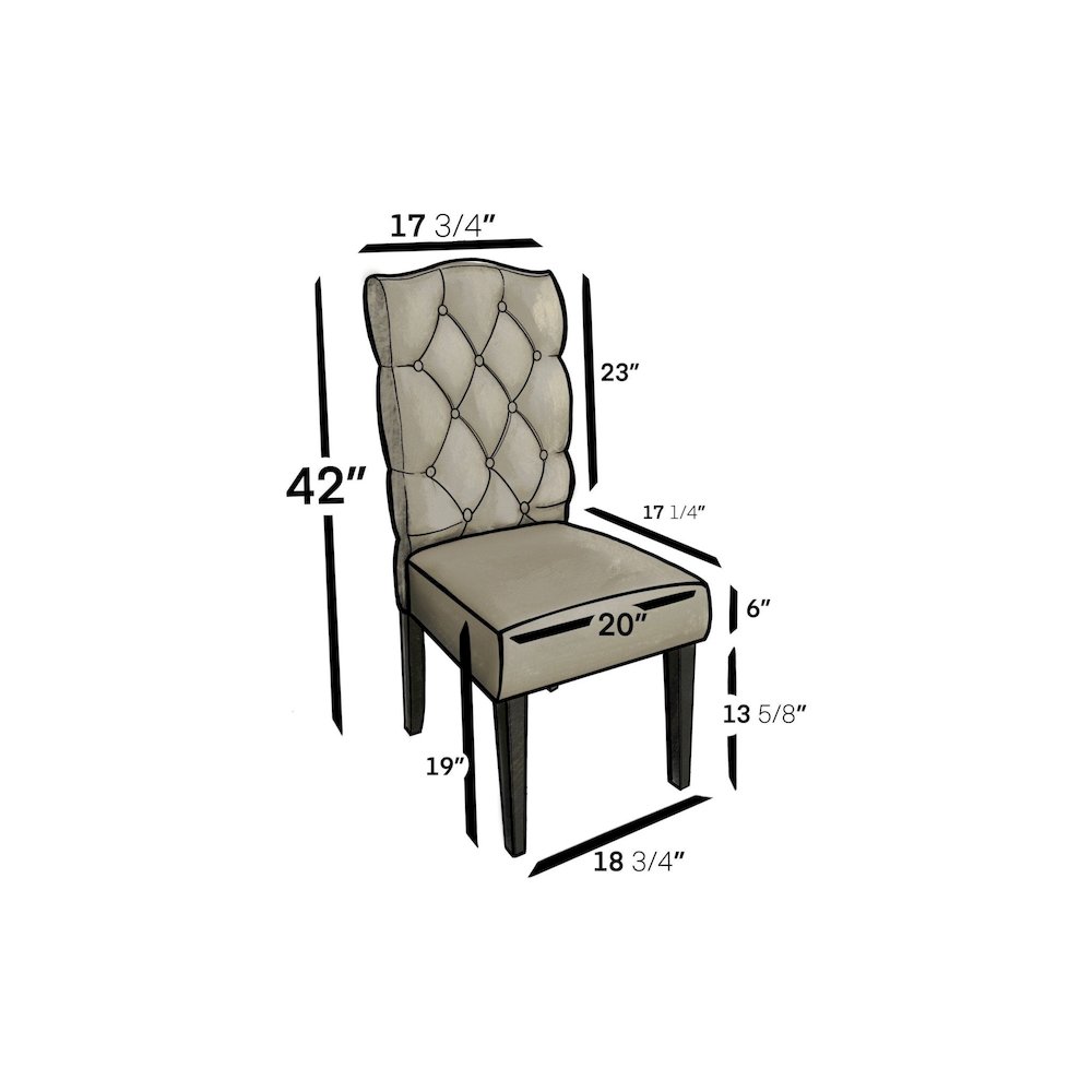 Newberry Set of 2 Button Tufted Parson Chairs