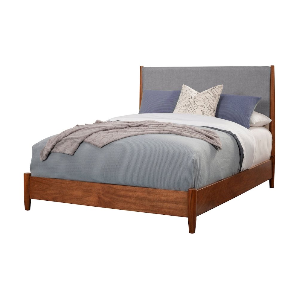 Flynn Mid Century Modern Two Tone Full Size Panel Bed