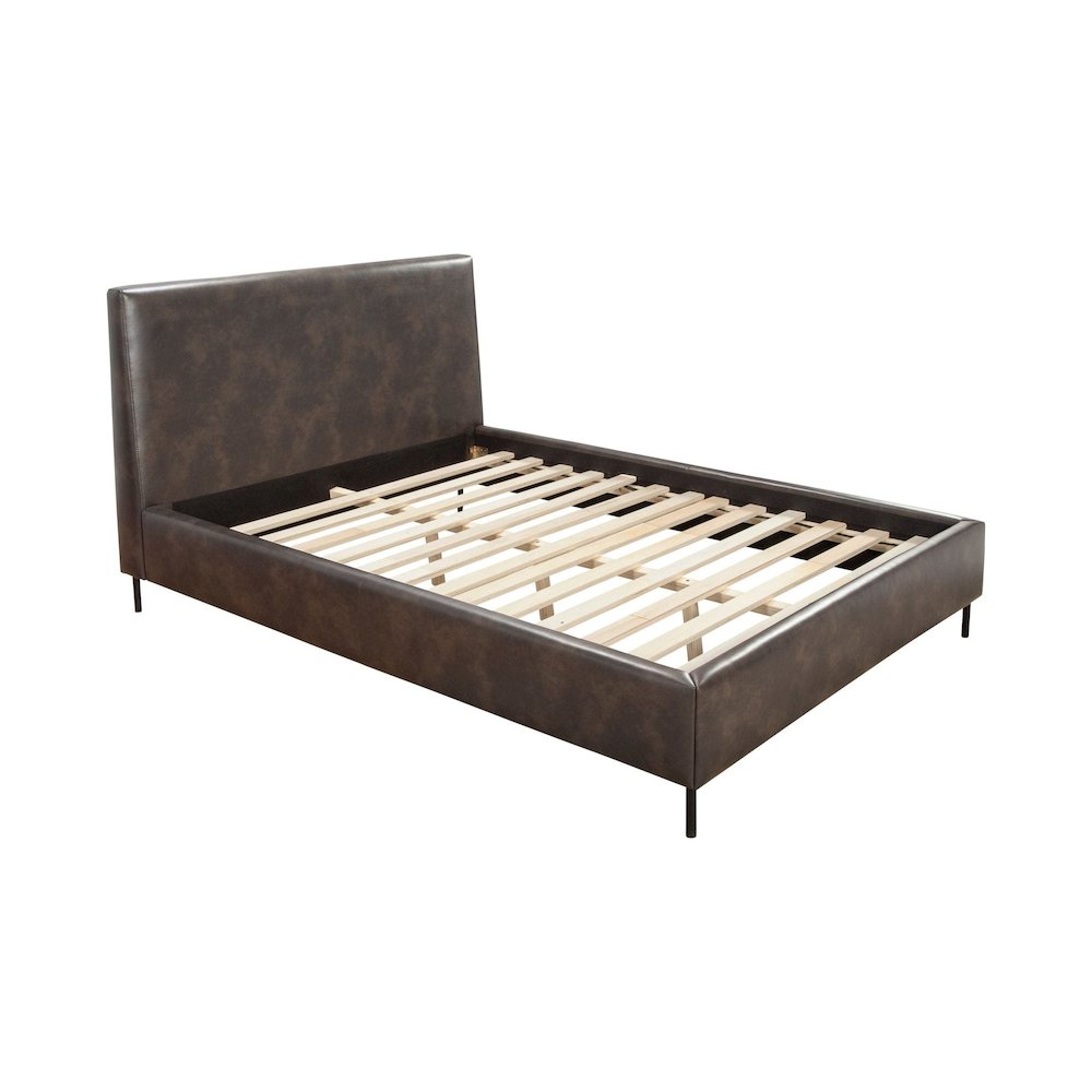 Sophia California King Faux Leather Platform Bed