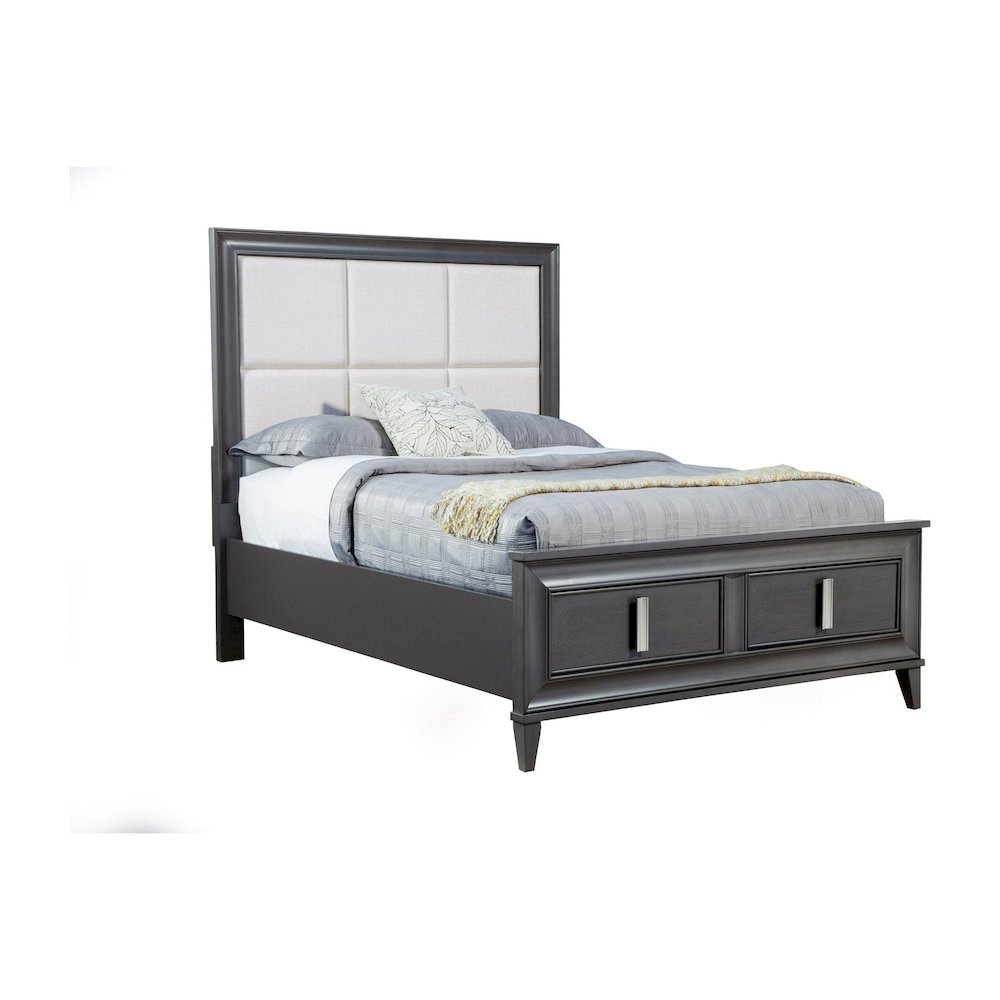 Lorraine Standard King Storage Footboard Platform Bed