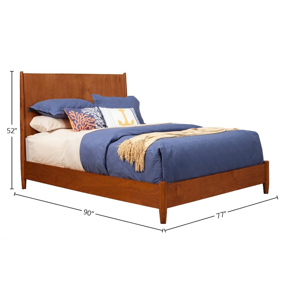 Flynn Mid Century Modern California King Panel Bed
