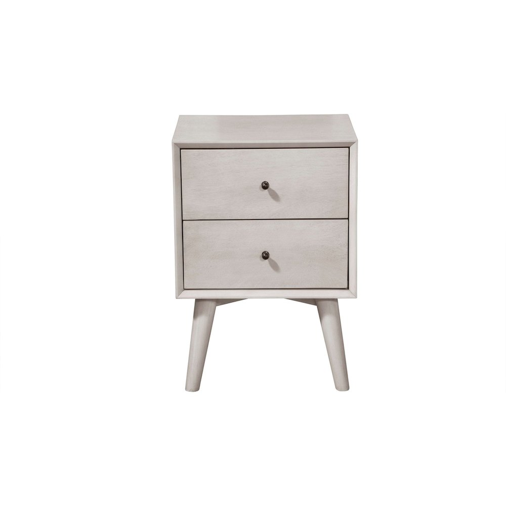 Flynn Mid Century Modern 2 Drawer Nightstand