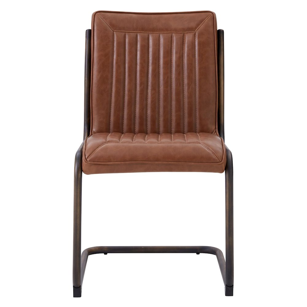 Cooper Faux Leather Chair Rubber Gold Frame
