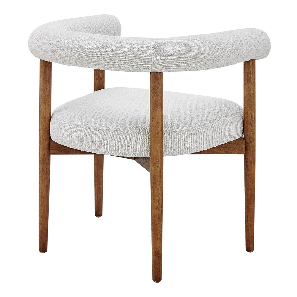 Keanu Boucle Dining Side Chair Brown Legs