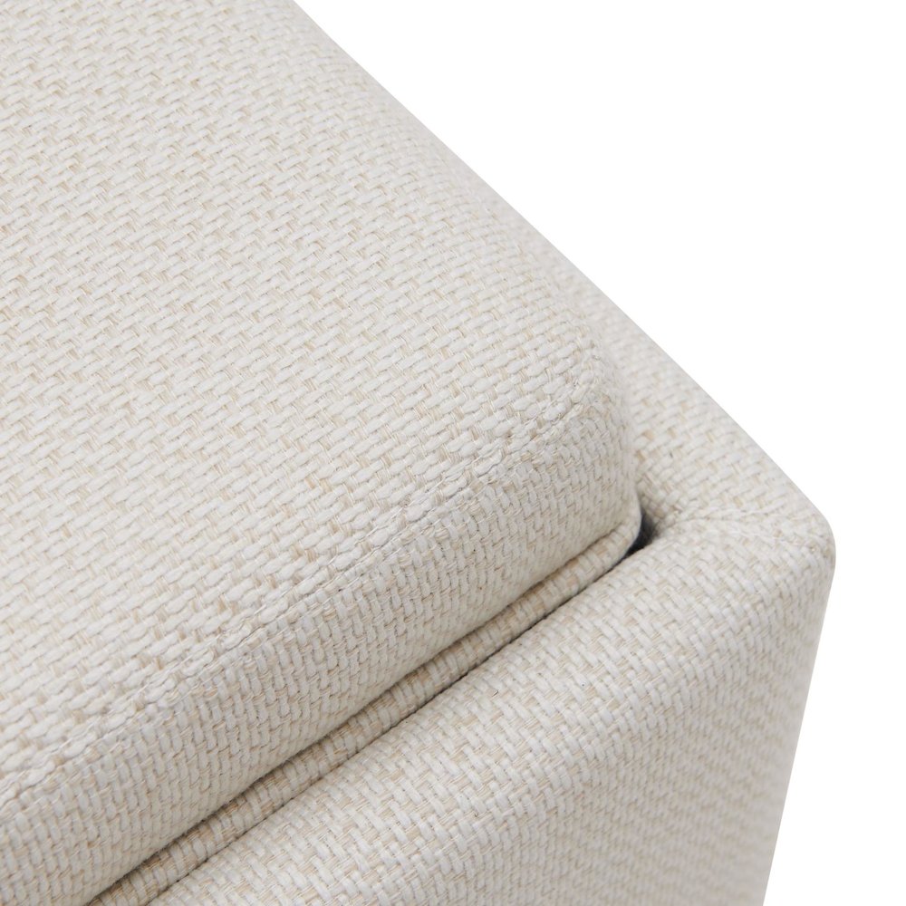 Cameron Fabric Square Storage Ottoman w/ tray