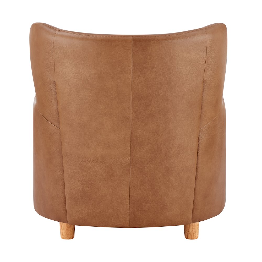 Tiffany Top Grain Leather Accent Arm Chair