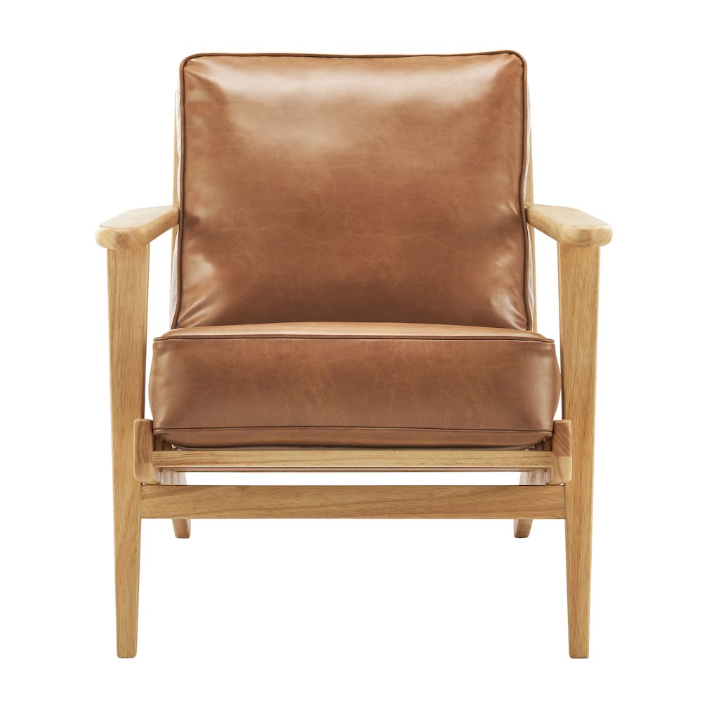 Albert Faux Leather Accent Arm Chair